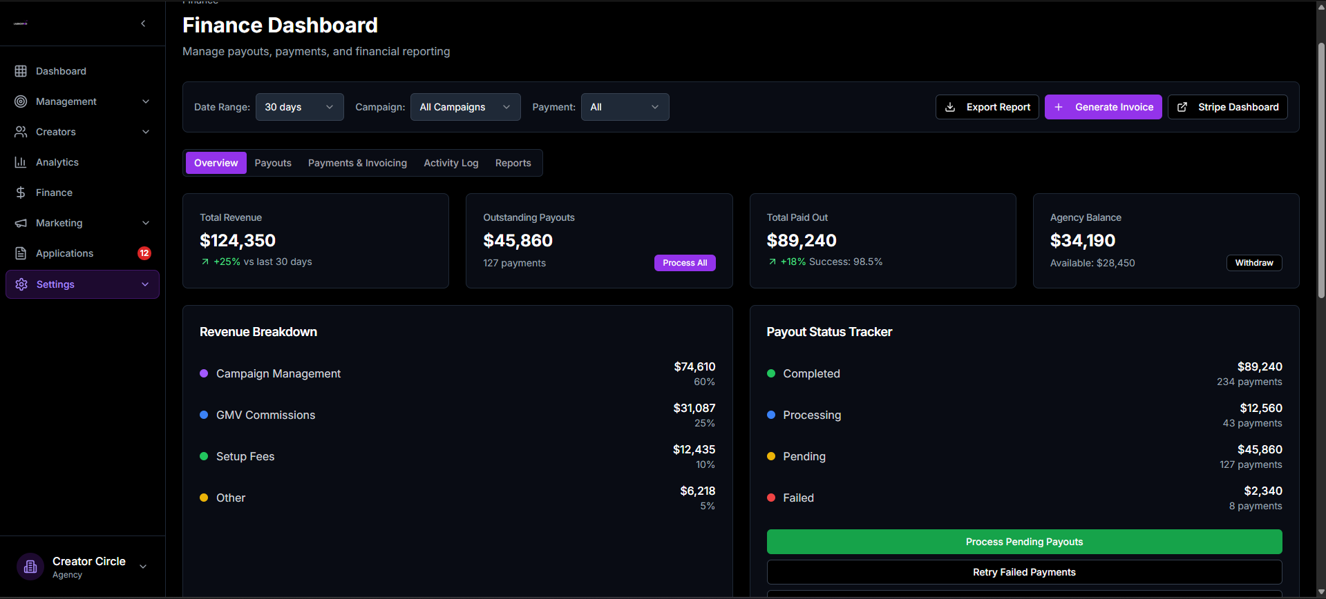 Finance Dashboard
