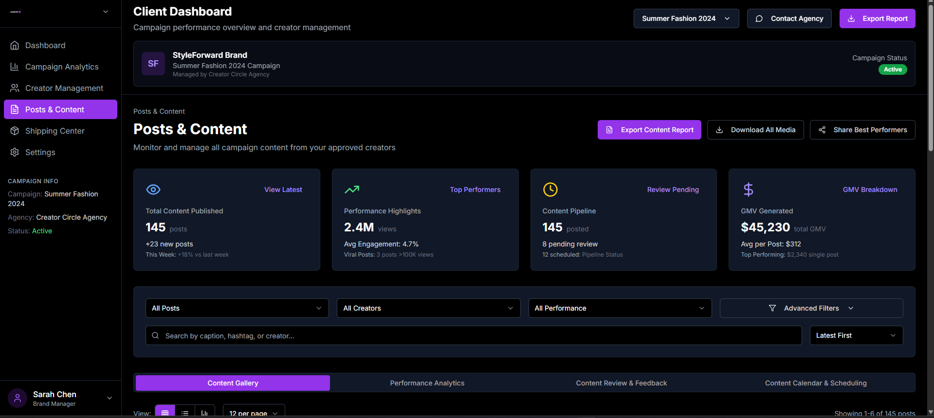 Brand Content Gallery